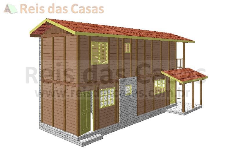 Modelo: Vitória Régia2 - 80m2 Reis das Casas Pré Fabricadas