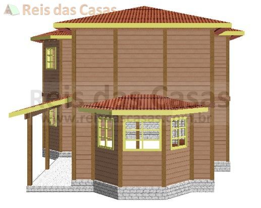 Modelo: Vitória Régia2 - 80m2 Reis das Casas Pré Fabricadas