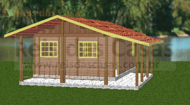 Modelo: Vitória Régia2 - 80m2 Reis das Casas Pré Fabricadas