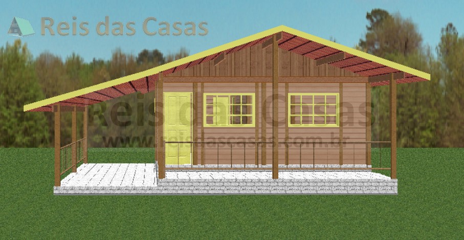 Modelo: Vitória Régia2 - 80m2 Reis das Casas Pré Fabricadas