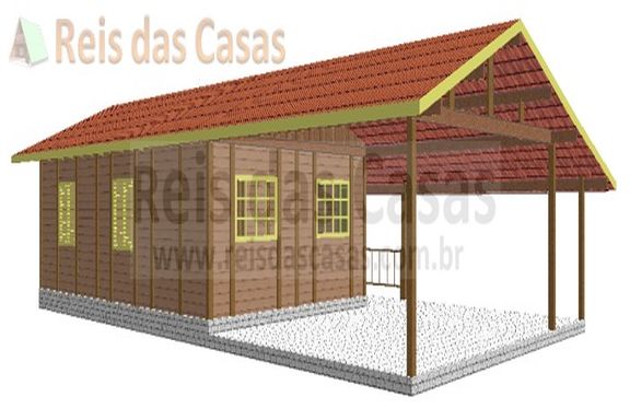 Modelo: Vitória Régia2 - 80m2 Reis das Casas Pré Fabricadas