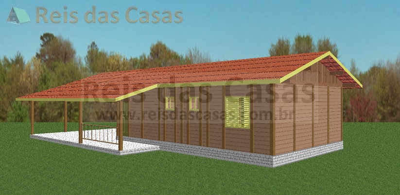 Modelo: Vitória Régia2 - 80m2 Reis das Casas Pré Fabricadas